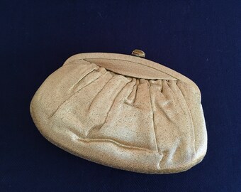 MM Gold Fabric Clutch