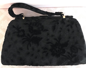 Large Tano Flocked Floral Bag