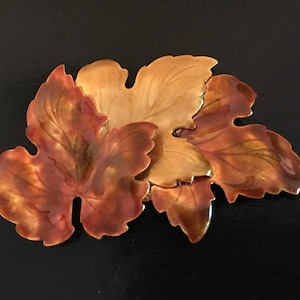 Enamel Maple Leaf Brooch