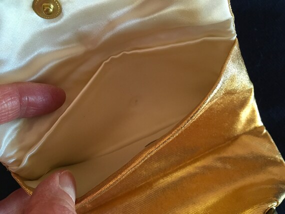 Small Gold Lame Purse - image 4