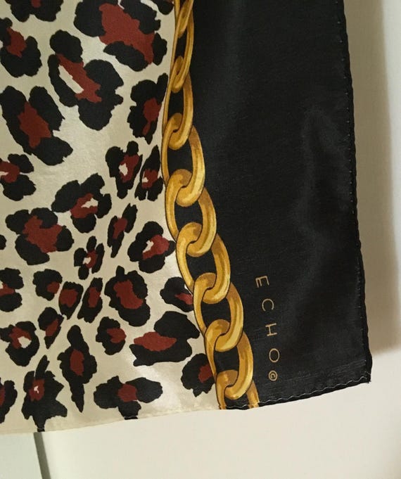 ECHO Leopard and Chain Print Scarf - image 4