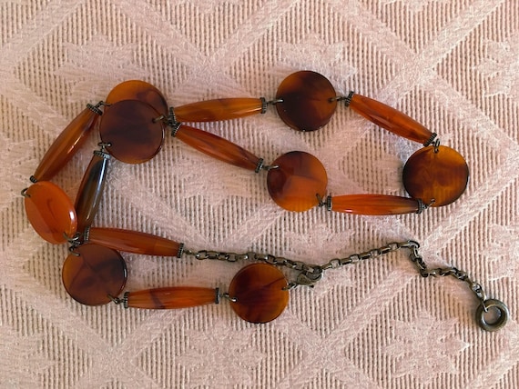 Faux Tortoise Shell Link Belt - image 1