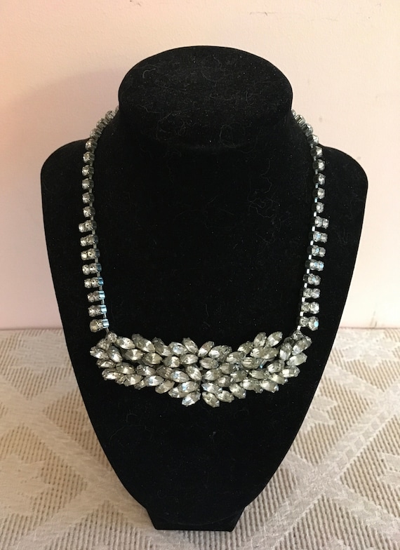 Vintage Rhinestone Statement Necklace