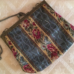 Christiana Sequined Tapestry Bag