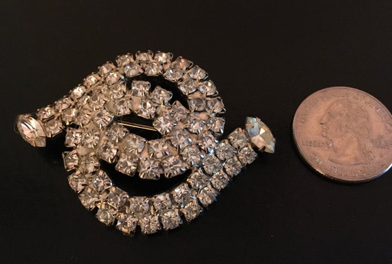 Art Deco Rhinestone Brooch - image 5