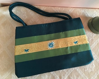Teal Silk Bag