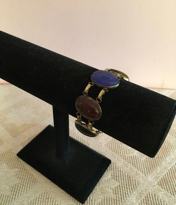 Large Vintage Scarab Bracelet