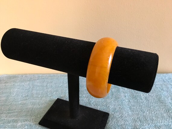 Orange Plastic Bangle Bracelet - image 2