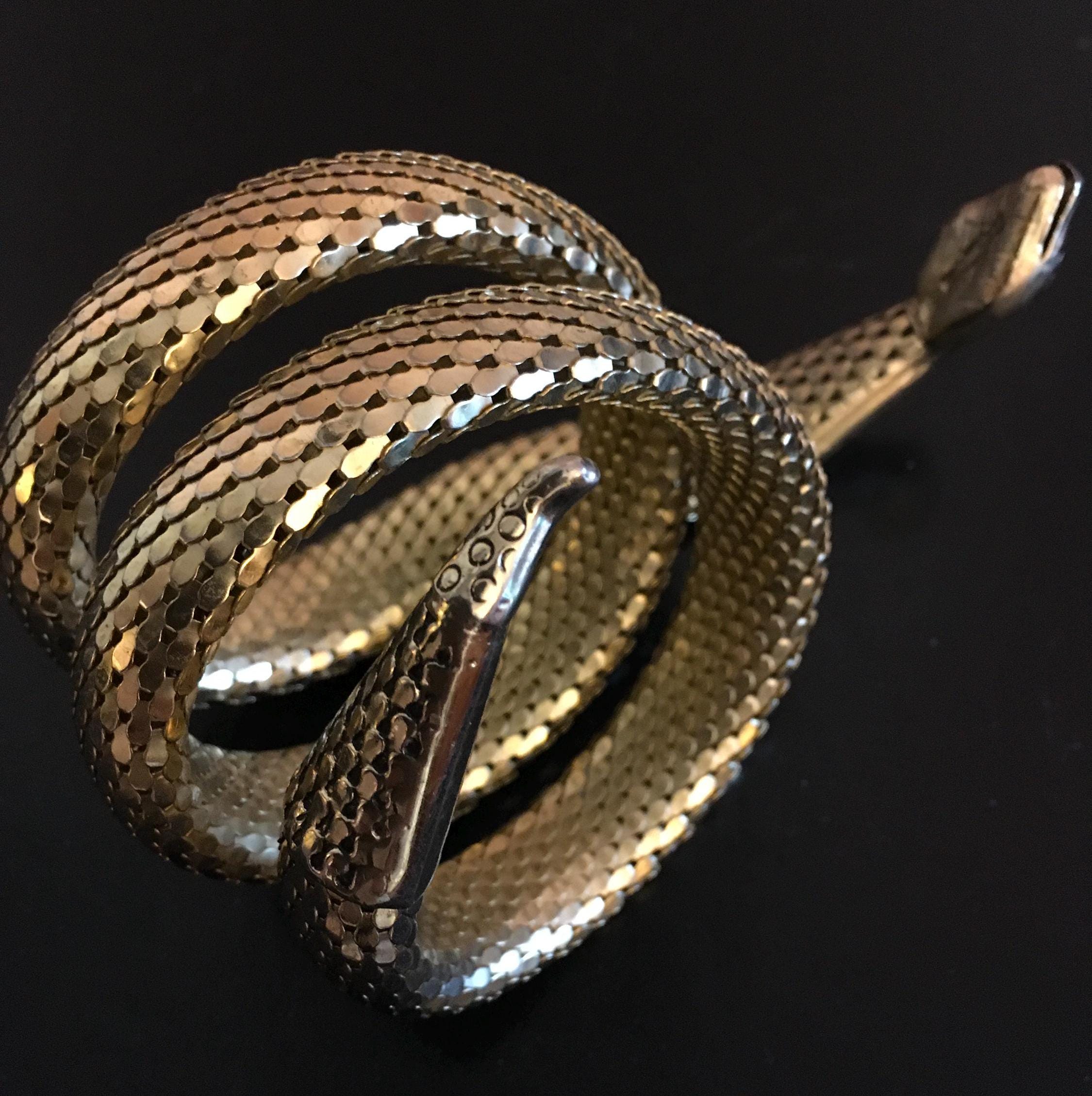 Vintage Whiting & Davis Snake Bracelet - Etsy