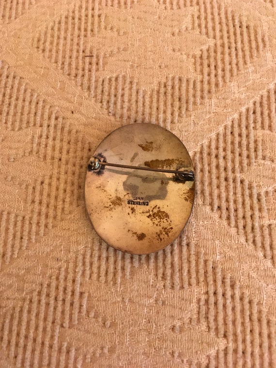 Silver Thai Dancer Brooch - image 4