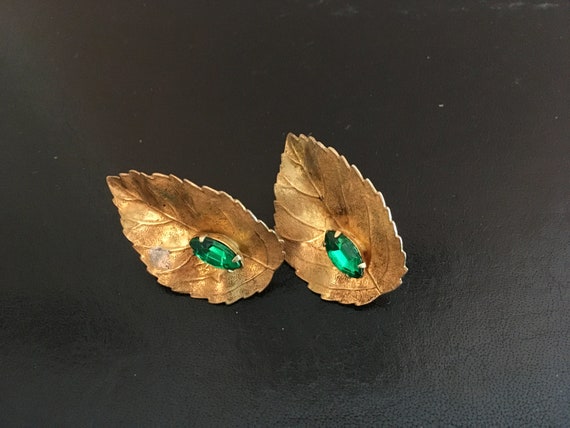 Gold-plated Sterling Leaf Earrings