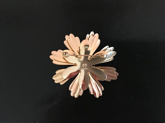 Sarah Coventry Gold Sunflower Brooch - image 4