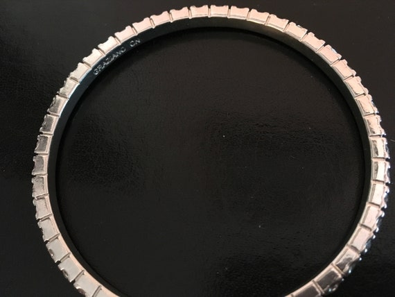 Rhinestone Bangle Bracelet - image 3