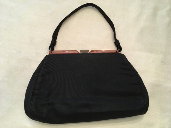 Vintage Garay Black Faille Bag - image 2