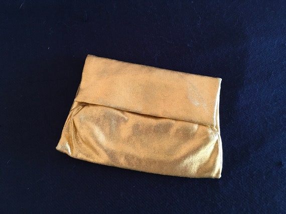 Small Gold Lame Purse - image 7