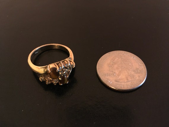 Tiger's Eye and Rhinestone Ring - image 5
