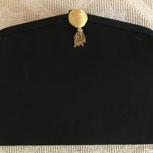 Admiral Black Faille Evening Bag