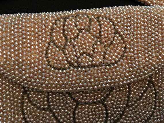 Vintage Faux Pearl Evening Bag - image 4