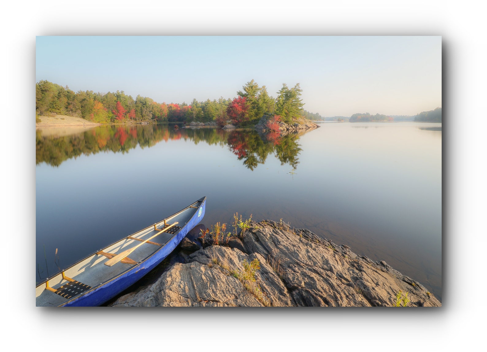 Lake Print / Photography / Lake Photo / Canoe Wall Art / Canoe Etsy