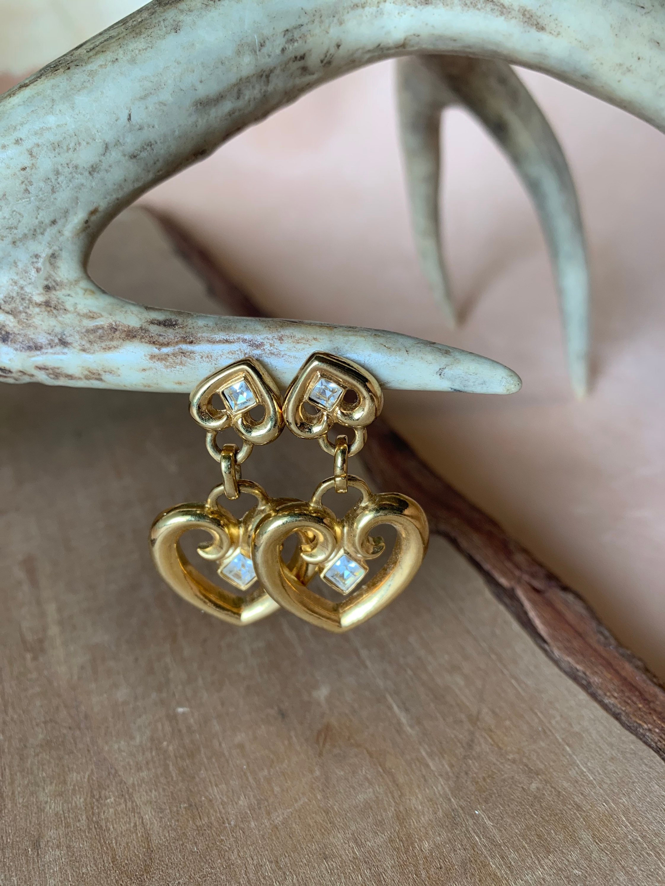 diamond stud dangle earrings