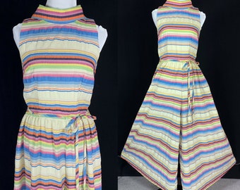cotton seersucker harem jumpsuit