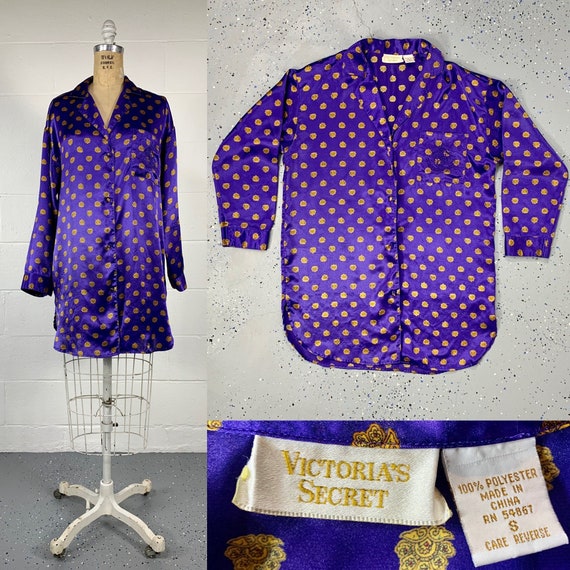 Vintage 1980's Victoria’s Secret Gold Label Shiny… - image 1