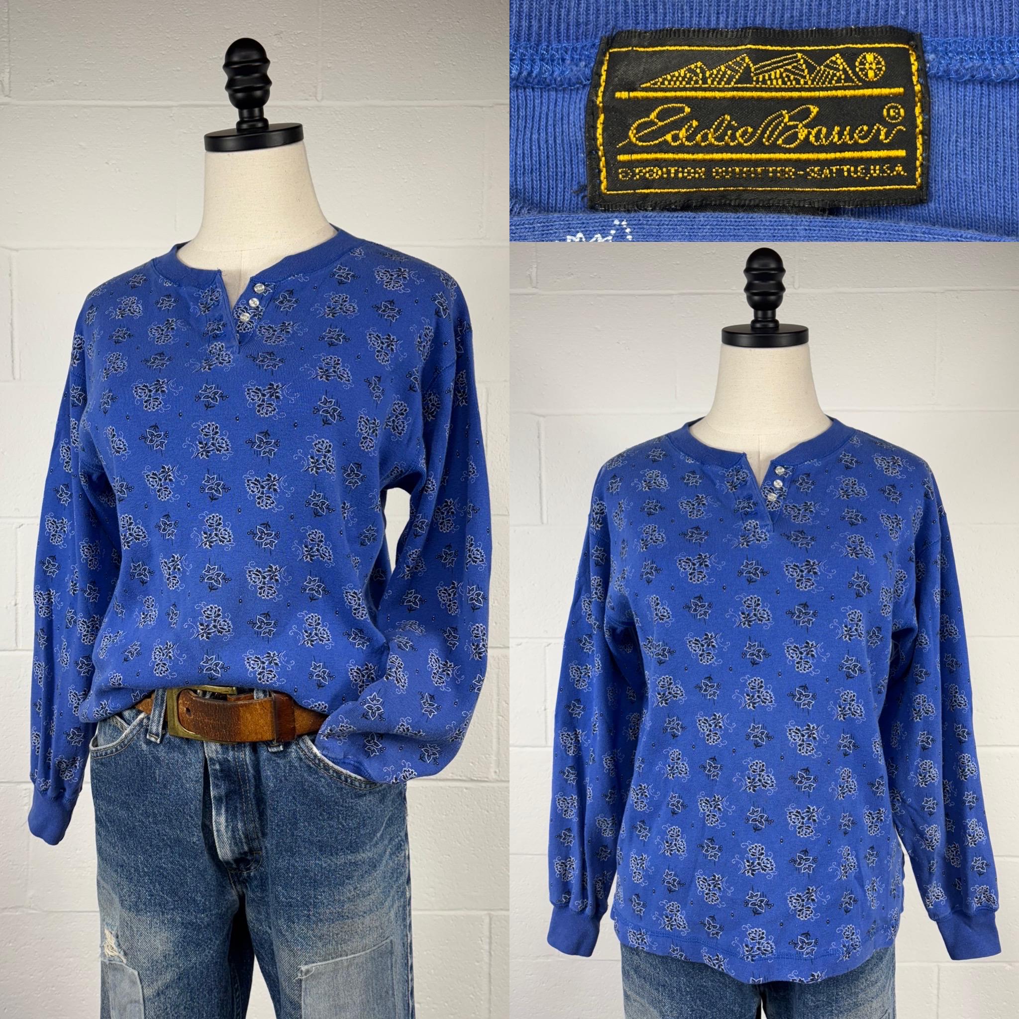 Vintage Floral Thermal Shirt - Etsy Canada