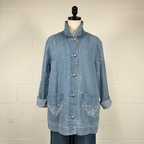 Vintage 1980's Women's Southwestern Blue Stonewas… - image 10