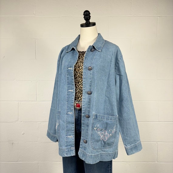 Vintage 1980's Women's Southwestern Blue Stonewas… - image 3