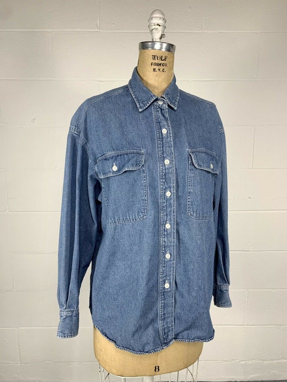 Vintage 1980's Women's Western Stonewash Blue Den… - image 5