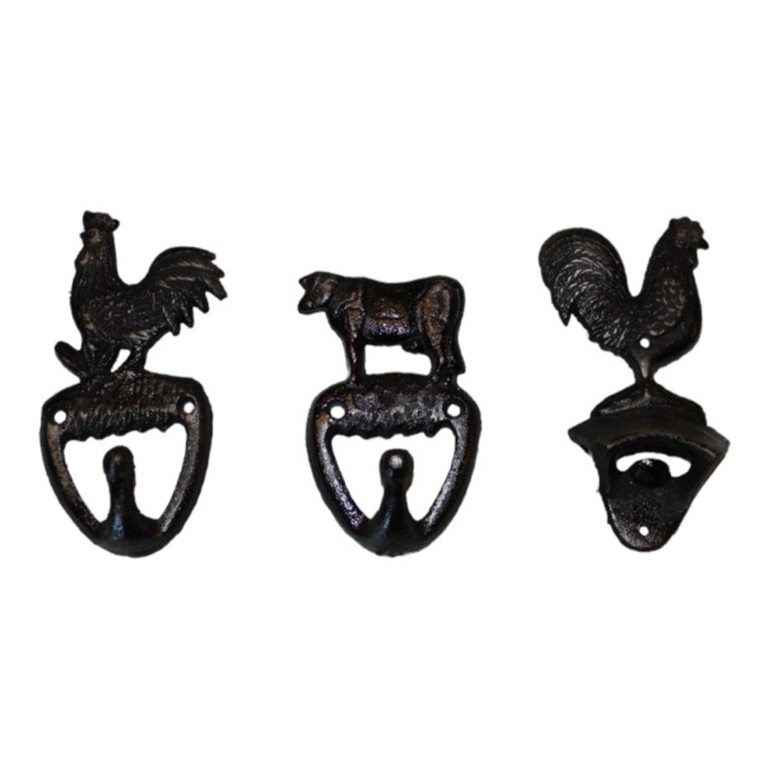 Choice Black Distressed Cow Hook, Chicken Hook, or Chicken Bottle