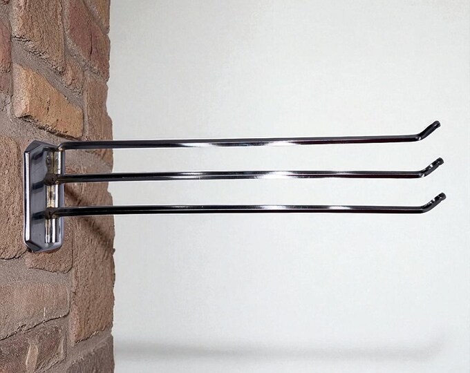 Pivoting Drying Rack 1940s Chrome 3-bar Pivoting Towel Rack Kitchen Towel Rack - Retro ...