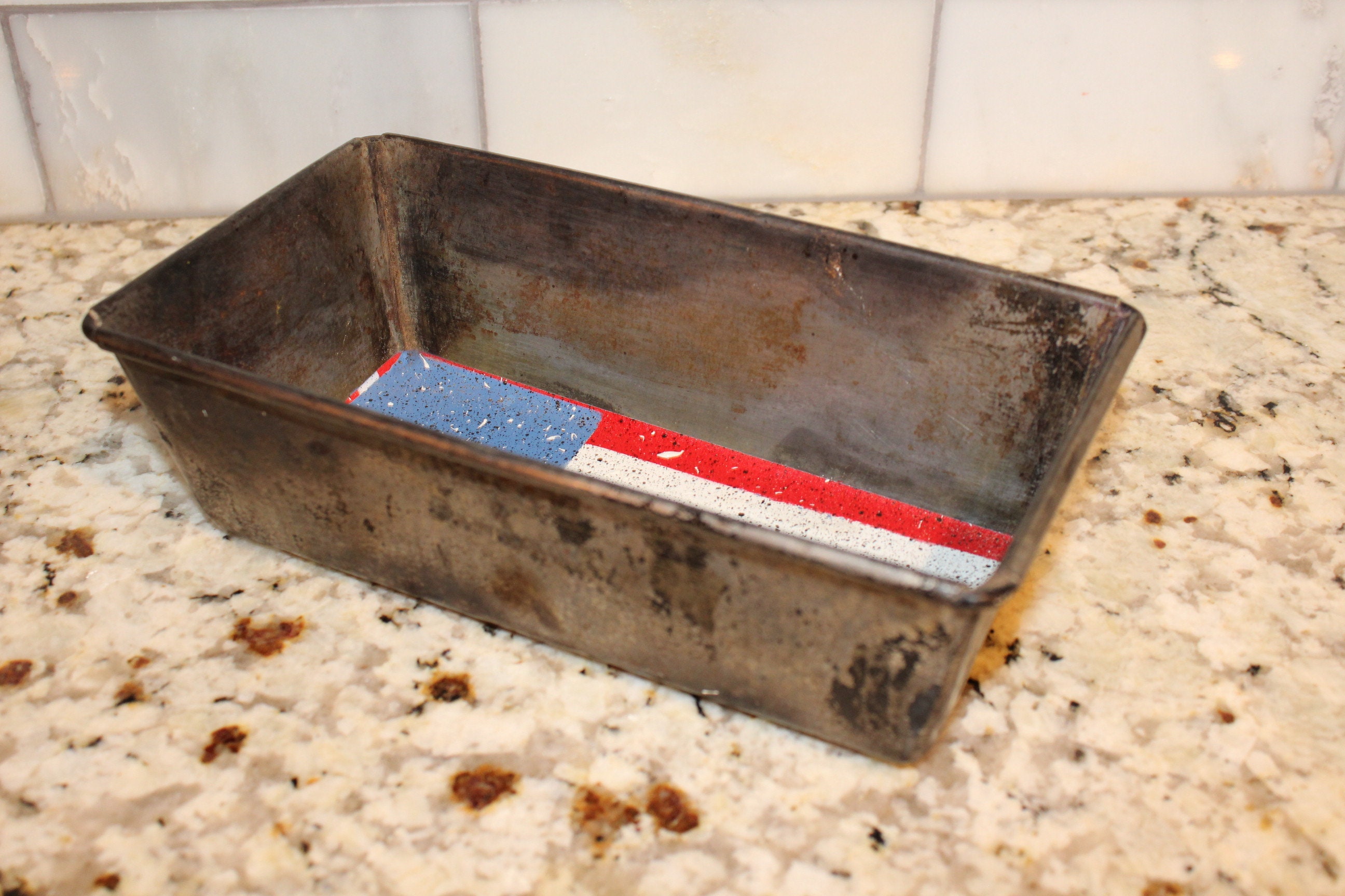 Vintage Bread Pan American USA Rustic Flag Ekco 7 Sanitary Etsy
