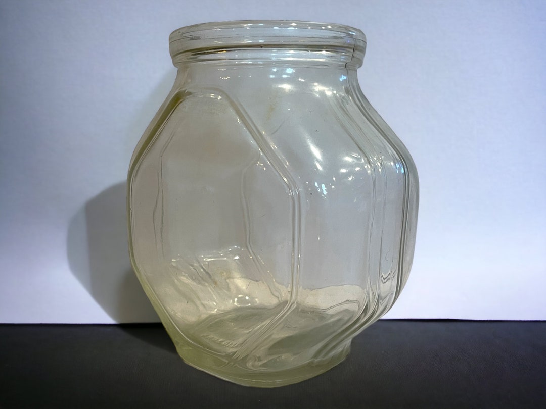 Early Owen’s-illinois Duraglass Octagon Fishbowl- Art Deco, Stripes ...