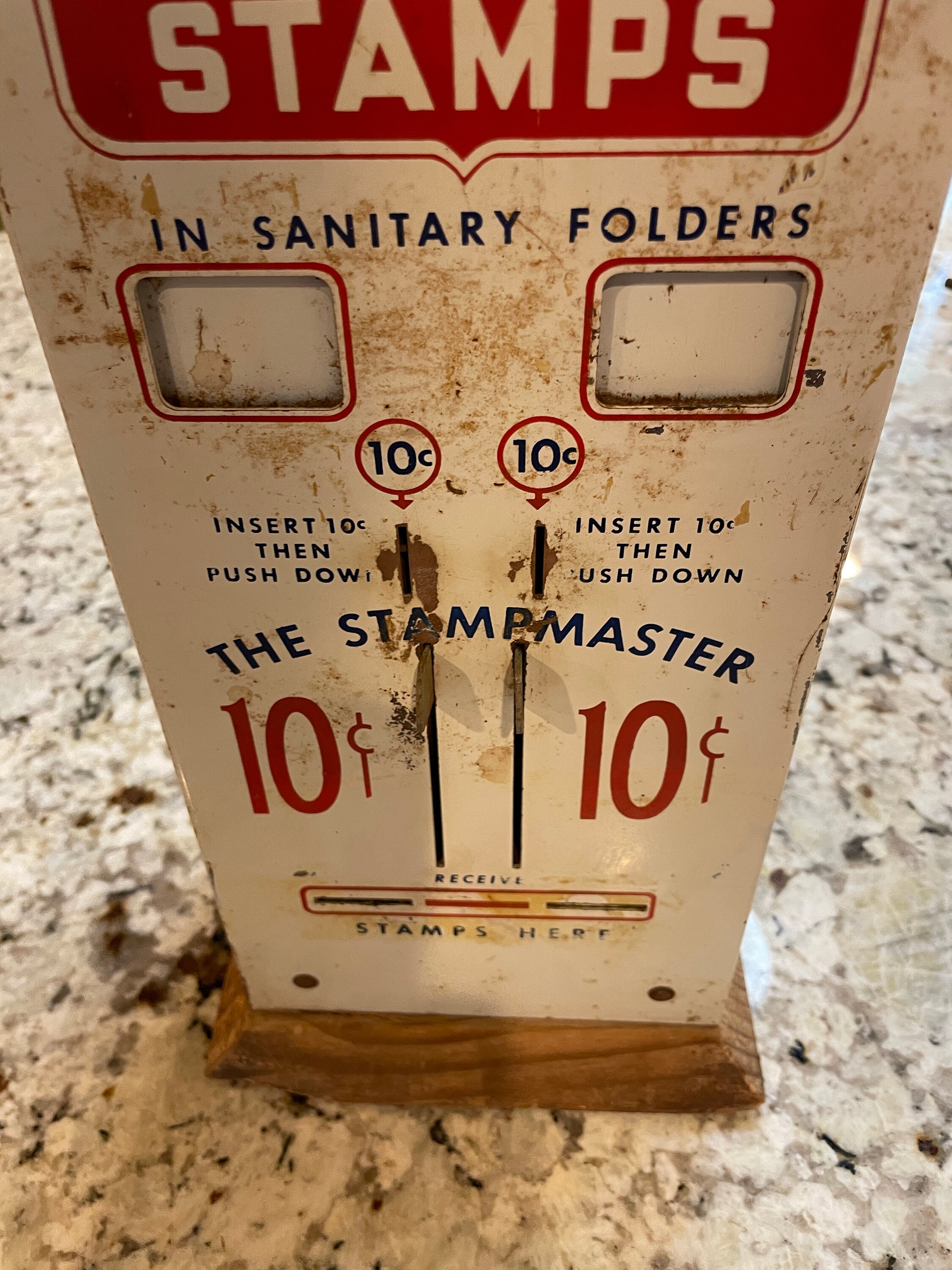 Super Cool US Postage Machine - 10 Cents, Stamps, in Sanitary  display picture 1