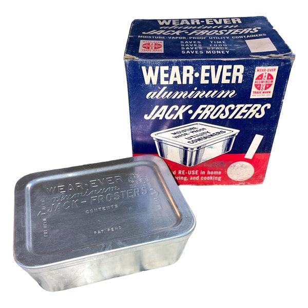Vintage Wear-ever Aluminum Jack-Frosters NOS in box with brochure *choice - 3 quart containers or 4 pint containers- freezing, heating, mold