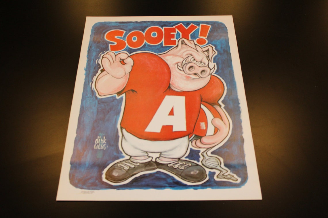 Arkansas Razorbacks 1972 Dirk West Print/ UT UH A&M TCU - Etsy