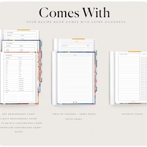 Custom Recipe Book Personalized Cookbook Binder, Blank Family Recipe Journal to Write In, Gift for Her Birthday or Kitchen Organizer Idea image 5