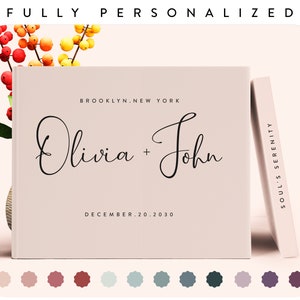 Personalized Bridal Guest Log, Custom Wedding Memory Book, Handmade Keepsake, Perfect Marriage Gift