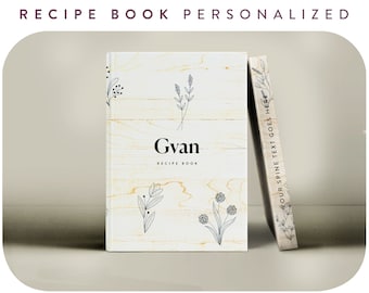 Personalized Recipe Book, Cook Book, Birthday Gift for Mom, Blank Recipe Book, Cooking Journal