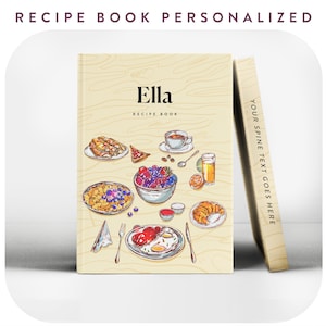 Personalized Recipe Book with Measurement Page, Custom Recipe Planner Book, Handcrafted Meal Scheduler, Unique Kitchen Gift