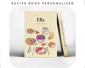 Personalized Recipe Book with Measurement Page, Custom Recipe Planner Book, Handcrafted Meal Scheduler, Unique Kitchen Gift