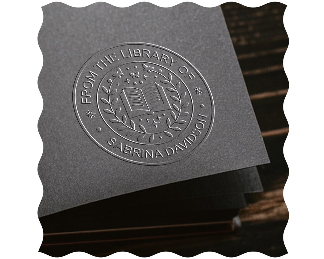 Custom Book Embosser: Personalized Library Stamp - Etsy