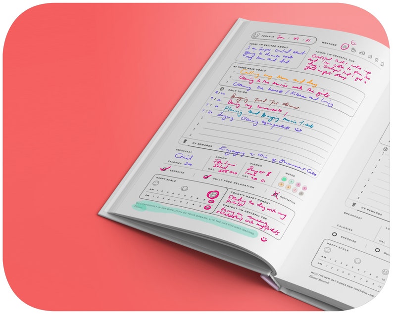 Large Daily Planner 2023 2024 Personalise 2022 Diary Etsy UK