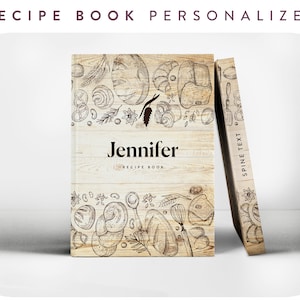 Birthday Gift Custom Recipe Book, Hardcover,  Mother&#39;s Day Gift,  Anniversary gift, Personalized Recipe Book with Measurement Pages