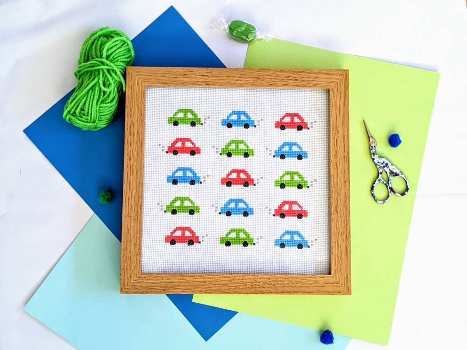 Cars Cars Cars Cross Stitch Pattern Pdf Beginner Easy | Etsy