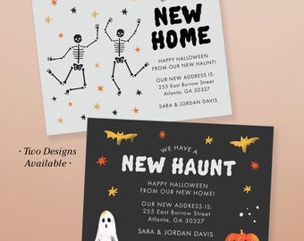 Custom Halloween Moving Announcements with Envelopes