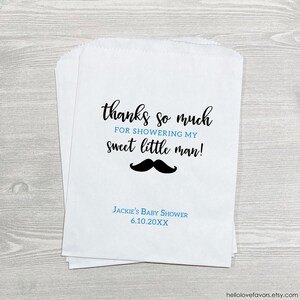 little man baby shower favors