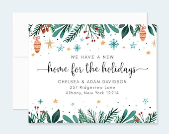 Christmas Moving Announcement Cards, Personalized New Home Address (5.5x4.25")
