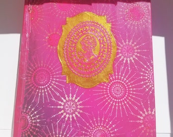 Pink and Gold Cameo Book Box